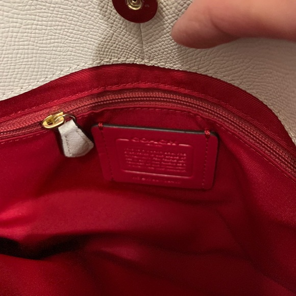 Coach Floral Print Crossbody Bag - Cream, Pink, Tan - Picture 14 of 14